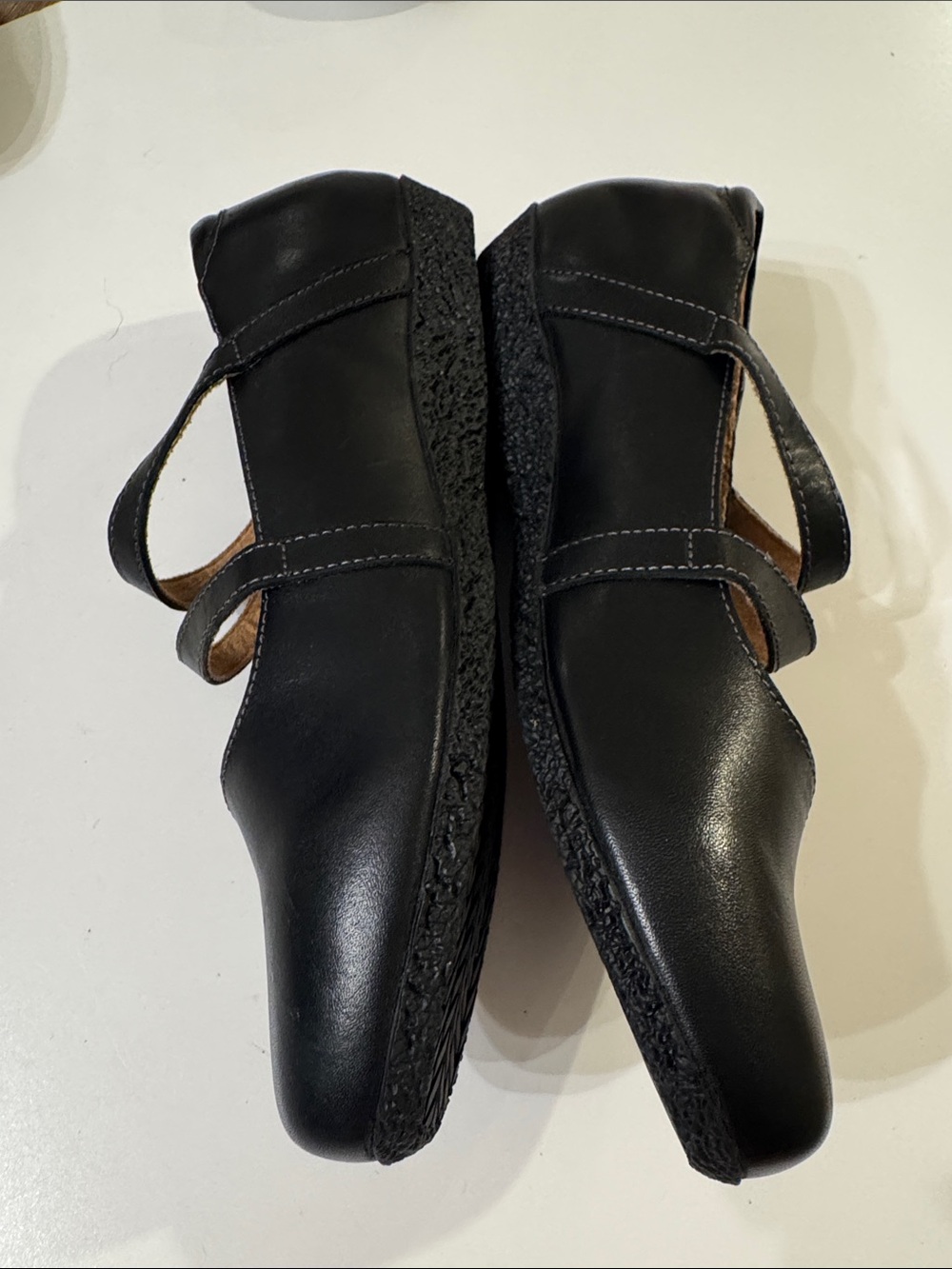 Taos Banter Mary Jane Black Leather Flats Size 10 - Picture 2 of 7